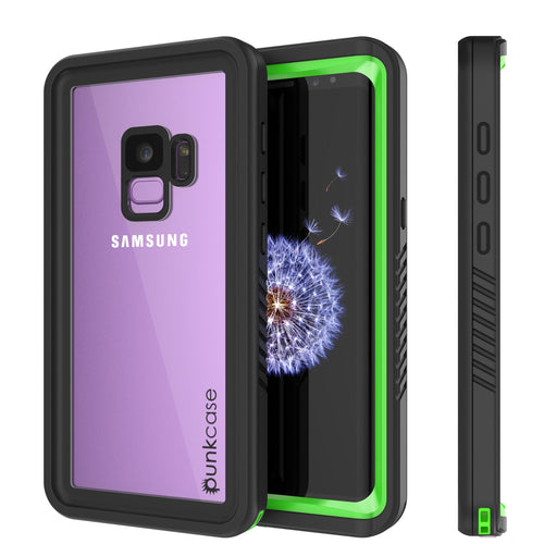 Galaxy S9 Waterproof Case, Punkcase [Extreme Series] [Slim Fit] [IP68 Certified] [Shockproof] [Snowproof] [Dirproof] Armor Cover W/ Built In Screen Protector for Samsung Galaxy S9 [Light Green] (Color in image: Light Green)