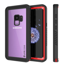 Charger l&#39;image dans la galerie, Galaxy S9 Waterproof Case, Punkcase [Extreme Series] [Slim Fit] [IP68 Certified] [Shockproof] [Snowproof] [Dirproof] Armor Cover W/ Built In Screen Protector for Samsung Galaxy S9 [Red] (Color in image: Red)
