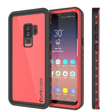 Charger l&#39;image dans la galerie, Galaxy S9 Plus Waterproof Case PunkCase StudStar Red Thin 6.6ft Underwater IP68 Shock/Snow Proof (Color in image: red)
