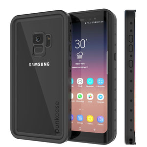 Galaxy S9 Waterproof Case, Punkcase [StudStar Series] [Slim Fit] [IP68 Certified] [Shockproof] [Dirtproof] [Snowproof] Armor Cover [Clear] (Color in image: Clear)