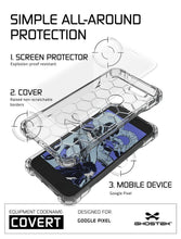 Charger l&#39;image dans la galerie, Google Pixel XL Case, Ghostek® Covert Clear, Premium Impact Protective Armor | Lifetime Warranty Exchange (Color in image: rose pink)
