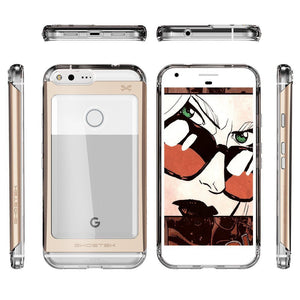 Google Pixel Case, Ghostek® Cloak 2.0 Gold w/ Explosion-Proof Screen Protector | Aluminum Frame (Color in image: Black)