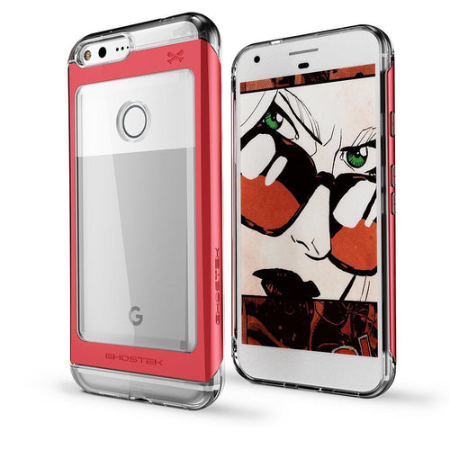 Google Pixel XL Case, Ghostek® Cloak 2.0  Silver Series w/ Explosion-Proof Screen Protector | Aluminum Frame Red Series w/ Explosion-Proof Screen Protector | Aluminum Frame (Color in image: Red)