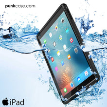 Charger l'image dans la galerie, Punkcase iPad Pro 9.7 Case [CRYSTAL Series], Waterproof, Ultra-Thin Cover [Shockproof] [Dustproof] with Built-in Screen Protector [Black] (Color in image: Light Blue)
