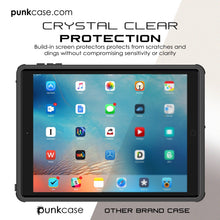 Charger l'image dans la galerie, Punkcase iPad Pro 9.7 Case [CRYSTAL Series], Waterproof, Ultra-Thin Cover [Shockproof] [Dustproof] with Built-in Screen Protector [Black] (Color in image: White)
