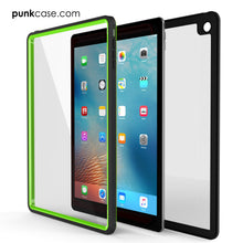 Charger l'image dans la galerie, Punkcase iPad Pro 9.7 Case [CRYSTAL Series], Waterproof, Ultra-Thin Cover [Shockproof] [Dustproof] with Built-in Screen Protector [Light Green] (Color in image: Light Blue)
