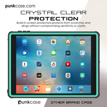 Charger l'image dans la galerie, Punkcase iPad Pro 9.7 Case [CRYSTAL Series], Waterproof, Ultra-Thin Cover [Shockproof] [Dustproof] with Built-in Screen Protector [Teal] (Color in image: Black)
