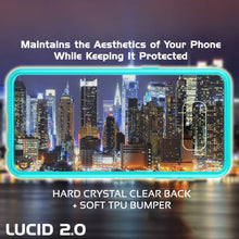 Load image into Gallery viewer, Maintains the Aesthe While Keeping ics of Your Phone t Protected HARD CRYSTAL CLEAR BA + SOFT TPU BUMPER LUCID 2.0 (Color in image: light blue)
