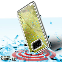 Load image into Gallery viewer, Galaxy S8 Plus Case, Punkcase [Liquid Series] Protective Dual Layer Floating Glitter Cover + PunkShield Screen Protector for Samsung S8 [Gold] (Color in image: pink)
