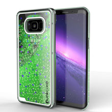Load image into Gallery viewer, Galaxy S8 Plus Case, Punkcase [Liquid Series] Protective Dual Layer Floating Glitter Cover + PunkShield Screen Protector for Samsung S8 [Green] (Color in image: Green)
