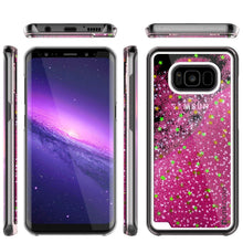 Load image into Gallery viewer, Galaxy S8 Plus Case, Punkcase [Liquid Series] Protective Dual Layer Floating Glitter Cover + PunkShield Screen Protector for Samsung S8 [Pink] (Color in image: Silver)
