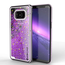 Load image into Gallery viewer, Galaxy S8 Plus Case, Punkcase [Liquid Series] Protective Dual Layer Floating Glitter Cover + PunkShield Screen Protector for Samsung S8 [Purple] (Color in image: Purple)
