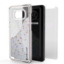Load image into Gallery viewer, Galaxy S8 Plus Case, Punkcase [Liquid Series] Protective Dual Layer Floating Glitter Cover + PunkShield Screen Protector for Samsung S8 [Silver] (Color in image: Silver)
