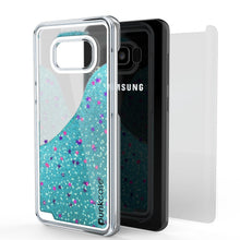 Load image into Gallery viewer, Galaxy S8 Plus Case, Punkcase [Liquid Series] Protective Dual Layer Floating Glitter Cover + PunkShield Screen Protector for Samsung S8 [Teal] (Color in image: Rose)
