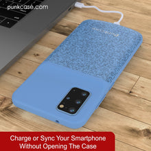 Charger l&#39;image dans la galerie, PunkJuice S20+ Plus Battery Case Patterned Blue - Fast Charging Power Juice Bank with 6000mAh (Color in image: Rose-Gold)
