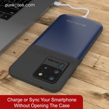 Load image into Gallery viewer, PunkJuice S20 Ultra Battery Case All Blue - Fast Charging Power Juice Bank with 6000mAh (Color in image: Patterned Blue)
