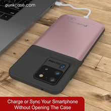 Charger l&#39;image dans la galerie, PunkJuice S20 Ultra Battery Case Rose - Fast Charging Power Juice Bank with 6000mAh (Color in image: All Black)
