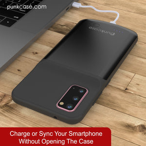 PunkJuice S20 Battery Case All Black - Fast Charging Power Juice Bank with 4800mAh (Color in image: Patterned Blue)