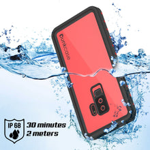 Charger l&#39;image dans la galerie, Galaxy S9 Plus Waterproof Case PunkCase StudStar Red Thin 6.6ft Underwater IP68 Shock/Snow Proof (Color in image: pink)
