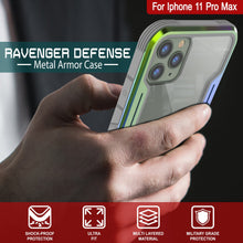 Charger l&#39;image dans la galerie, Punkcase iPhone 11 Pro Max ravenger Case Protective Military Grade Multilayer Cover [Rainbow] (Color in image: Red)
