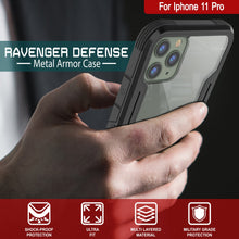 Load image into Gallery viewer, Punkcase iPhone 11 Pro ravenger Case Protective Military Grade Multilayer Cover [Black] (Color in image: Grey-Black)
