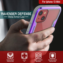 Load image into Gallery viewer, Punkcase iPhone 13 Mini ravenger Case Protective Military Grade Multilayer Cover [Rainbow] (Color in image: Red)
