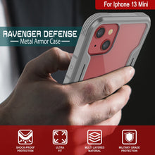 Charger l&#39;image dans la galerie, Punkcase iPhone 13 Mini ravenger Case Protective Military Grade Multilayer Cover [Grey] (Color in image: Red)
