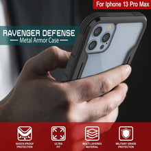 Charger l&#39;image dans la galerie, Coque de défense MAG Ravenger Punkcase pour iPhone 14 Pro Max - Protection militaire de qualité supérieure à plusieurs couches [Noir]
