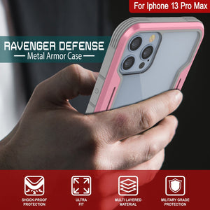 Coque de défense Punkcase iPhone 15 Pro Max Armor Stealth MAG Case protectrice de qualité militaire à couches multiples [Or Rose]