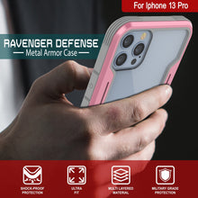 Load image into Gallery viewer, Punkcase iPhone 13 Pro ravenger Case Protective Military Grade Multilayer Cover [Rose-Gold] (Color in image: Black)
