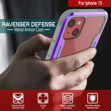 Charger l&#39;image dans la galerie, Punkcase iPhone 13 ravenger Case Protective Military Grade Multilayer Cover [Rainbow] (Color in image: Red)
