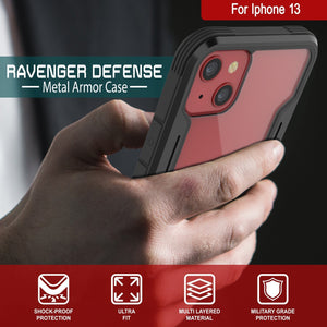 Punkcase iPhone 14 Ravenger Coque de défense MAG Protection de qualité militaire à plusieurs couches [Noir]