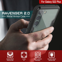 Load image into Gallery viewer, Punkcase S22+ Plus ravenger Case Protective Military Grade Multilayer Cover [Black] (Color in image: Grey-Black)
