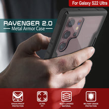 Charger l'image dans la galerie, Punkcase S22 Ultra ravenger Case Protective Military Grade Multilayer Cover [Black] (Color in image: Grey-Black)
