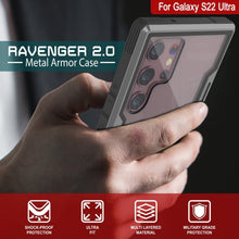 Charger l'image dans la galerie, Punkcase S22 Ultra ravenger Case Protective Military Grade Multilayer Cover [Grey-Black] (Color in image: Red)

