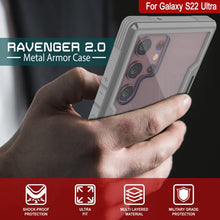 Charger l'image dans la galerie, Punkcase S22 Ultra ravenger Case Protective Military Grade Multilayer Cover [Grey] (Color in image: Red)
