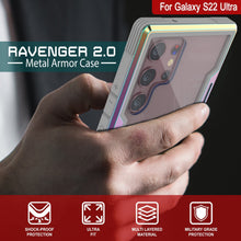 Charger l'image dans la galerie, Punkcase S22 Ultra ravenger Case Protective Military Grade Multilayer Cover [Rainbow] (Color in image: Red)
