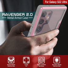 Charger l'image dans la galerie, Punkcase S22 Ultra ravenger Case Protective Military Grade Multilayer Cover [Rose-Gold] (Color in image: Black)
