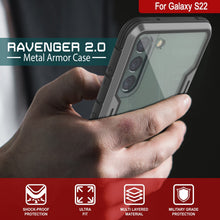 Load image into Gallery viewer, Punkcase S22 ravenger Case Protective Military Grade Multilayer Cover [Grey-Black] (Color in image: Red)
