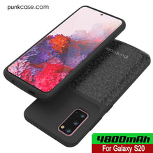 Charger l&#39;image dans la galerie, PunkJuice S20 Battery Case Patterned Black - Fast Charging Power Juice Bank with 4800mAh (Color in image: All Black)
