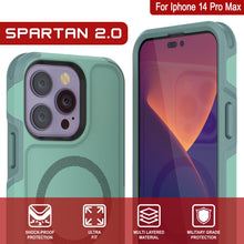 Load image into Gallery viewer, For Iphone 14 Pro Max SHOCK-PROOF MULTI LAYERED MILITARY GRADE PROTECTION MATERIAL PROTECTION (Color in image: Black)
