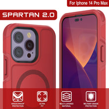 Load image into Gallery viewer, For Iphone 14 Pro Max SPARTAN 2.0 SHOCK-PROOF ULTRA MULTI LAYERED MILITARY GRADE PROTECTION FIT MATERIAL PROTECTION (Color in image: Blue)

