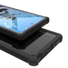 Charger l&#39;image dans la galerie, Punkcase Galaxy Note 10+ Plus Case, [Spartan Series] Black Rugged Heavy Duty Cover W/Built in Screen Protector (Color in image: Clear)
