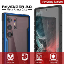 Charger l'image dans la galerie, Punkcase S22 Ultra ravenger Case Protective Military Grade Multilayer Cover [Navy Blue] 
