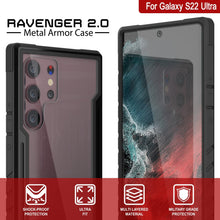 Charger l'image dans la galerie, Punkcase S22 Ultra ravenger Case Protective Military Grade Multilayer Cover [Black] 
