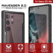 Charger l'image dans la galerie, Punkcase S22 Ultra ravenger Case Protective Military Grade Multilayer Cover [Grey-Black] 
