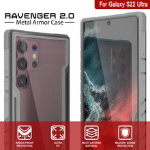 Charger l'image dans la galerie, Punkcase S22 Ultra ravenger Case Protective Military Grade Multilayer Cover [Grey] 
