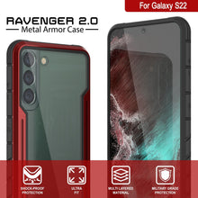 Charger l'image dans la galerie, Punkcase S22 ravenger Case Protective Military Grade Multilayer Cover [Red] (Color in image: Grey-Black)
