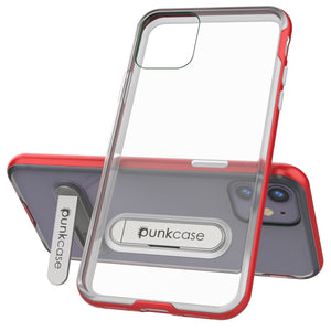 iPhone 12 Case, PUNKcase [LUCID 3.0 Series] [Slim Fit] Protective Cover w/ Integrated Screen Protector [Red] (Color in image: Silver)