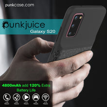 Charger l&#39;image dans la galerie, PunkJuice S20 Battery Case Patterned Black - Fast Charging Power Juice Bank with 4800mAh (Color in image: All Blue)
